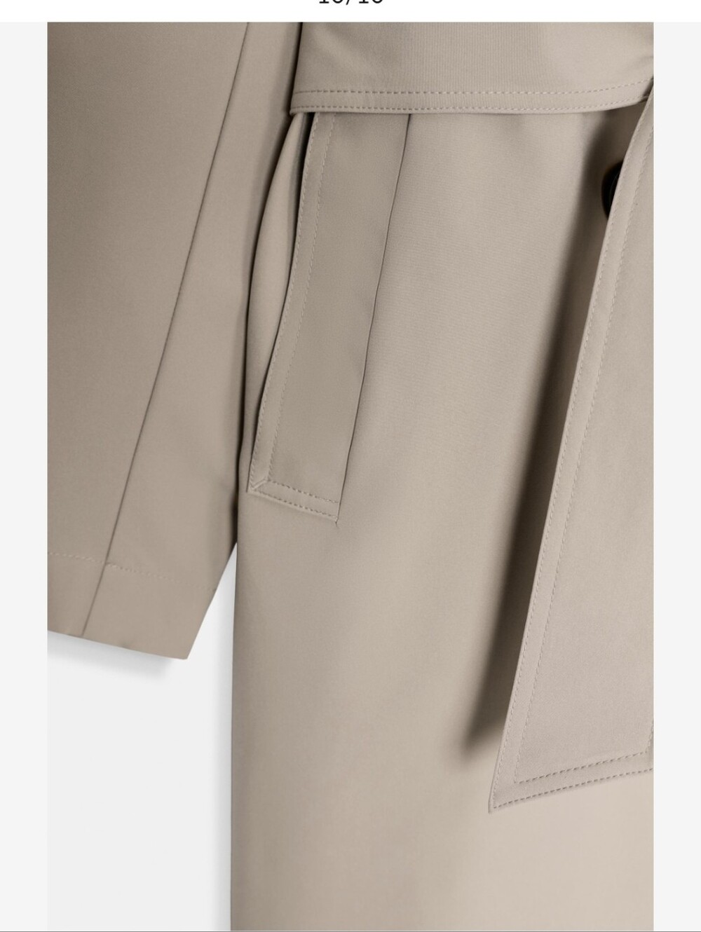 Zara Water-Repellent Belted Trench Coat | Windbreaker Sz:S - Picture 3 of 15